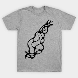 Enchanting Ebony Neurographic Art T-Shirt